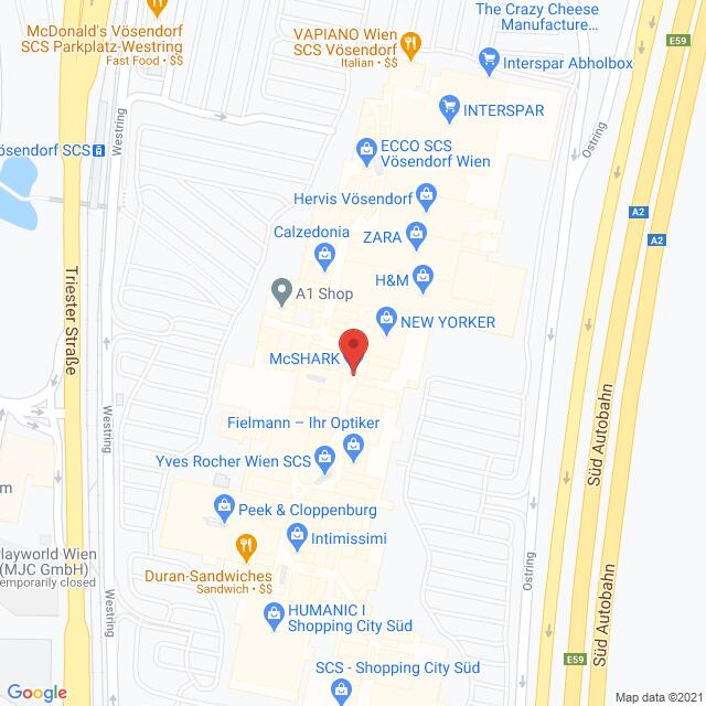 Anfahrtsmappe von Lehrbetrieb McSHARK nach McSHARK – SCS-Straße Allee 111, Eingang 5, 2334 Vösendorf – Anfahrtsmappe