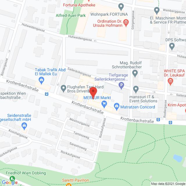 Anfahrtsmappe von Lehrbetrieb MERKUR nach MERKUR – Krottenbachstraße 82, 1190 Wien – Anfahrtsmappe