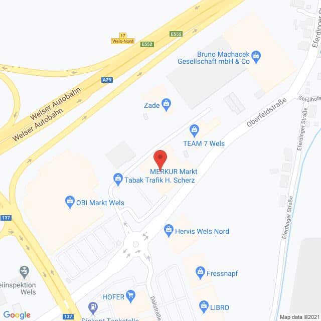 Anfahrtsmappe von Lehrbetrieb MERKUR nach MERKUR – Mitterfeldstraße 2, 4600 Wels – Anfahrtsmappe