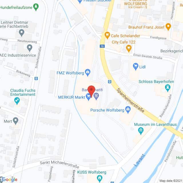 Anfahrtsmappe von Lehrbetrieb MERKUR nach MERKUR – Spanheimerstraße 32, 9400 Wolfsberg – Anfahrtsmappe