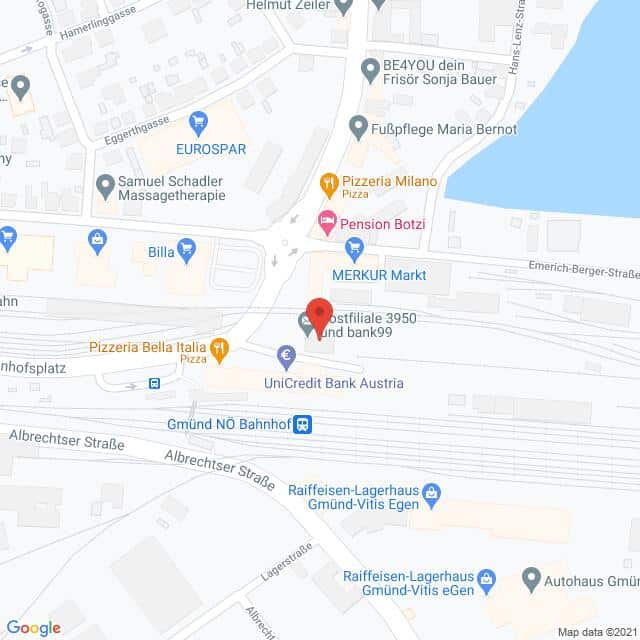 Anfahrtsmappe von Lehrbetrieb Österreichische Post nach Österreichische Post – Bahnhofsplatz 1, 3950 Gmünd – Anfahrtsmappe