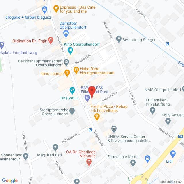 Anfahrtsmappe von Lehrbetrieb Österreichische Post nach Österreichische Post – Hauptstraße 69, 7350 Oberpullendorf – Anfahrtsmappe