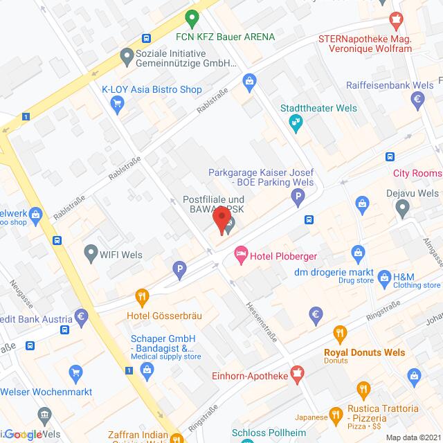 Österreichische Post, Kaiser Josef Platz 41, 4601 Wels Anfahrtsmappe