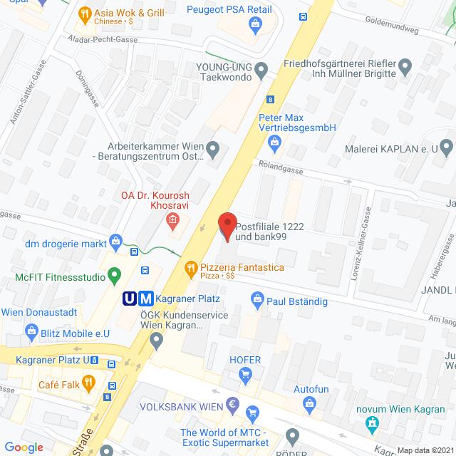 Anfahrtsmappe von Lehrbetrieb Österreichische Post nach Österreichische Post – Wagramer Straße 162, 1220 Wien – Anfahrtsmappe