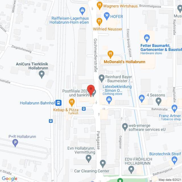 Österreische Post, Bahnhofplatz 9, 2020 Hollabrunn Anfahrtsmappe