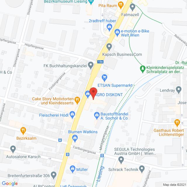 Anfahrtsmappe von Lehrbetrieb PAGRO nach PAGRO – Breitenfurter Straße 329, 1230 Wien – Anfahrtsmappe