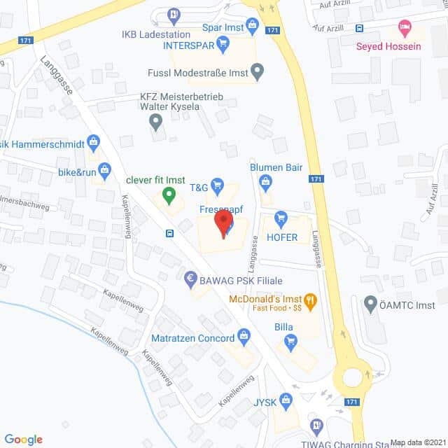 Anfahrtsmappe von Lehrbetrieb PAGRO nach PAGRO – Langgasse 25, 6460 Gemeinde Imst – Anfahrtsmappe