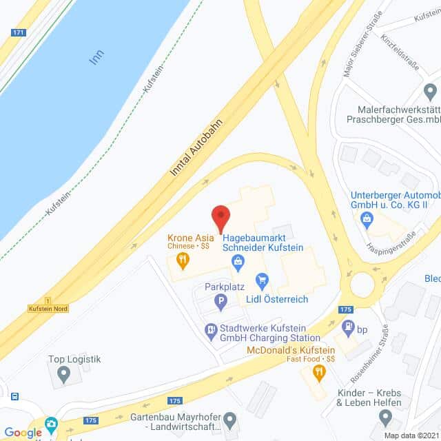 Anfahrtsmappe von Lehrbetrieb PAGRO nach Pagro Kufstein – Rosenheimer Straße 5, 6330 Kufstein – Anfahrtsmappe