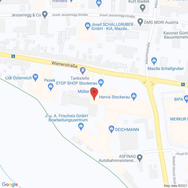 Anfahrtsmappe von Lehrbetrieb PAGRO nach Pagro Stockerau – Wienerstraße 32, 2000 Stockerau – Anfahrtsmappe