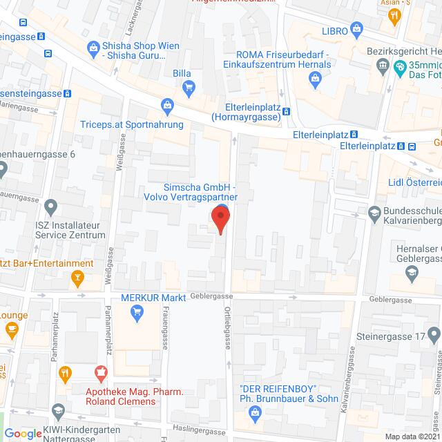 Anfahrtsmappe von Lehrbetrieb Wolfgang Denzel AG nach Simscha GmbH – Ortliebgasse 27, 1170 Wien – Anfahrtsmappe