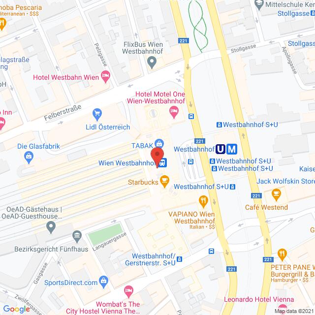 Anfahrtsmappe von Lehrbetrieb Ströck nach Ströck – Wien Westbahnhof, 1150 Wien – Anfahrtsmappe