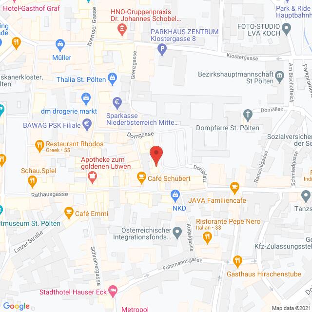 Anfahrtsmappe von Lehrbetrieb Eduscho (Austria) GmbH nach Tchibo – Domplatz 9, 3100 Sankt Pölten – Anfahrtsmappe
