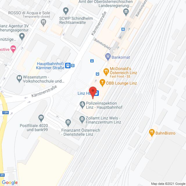 Anfahrtsmappe von Lehrbetrieb Eduscho (Austria) GmbH nach Tchibo – Bahnhofplatz 3-6, 4020 Linz – Anfahrtsmappe