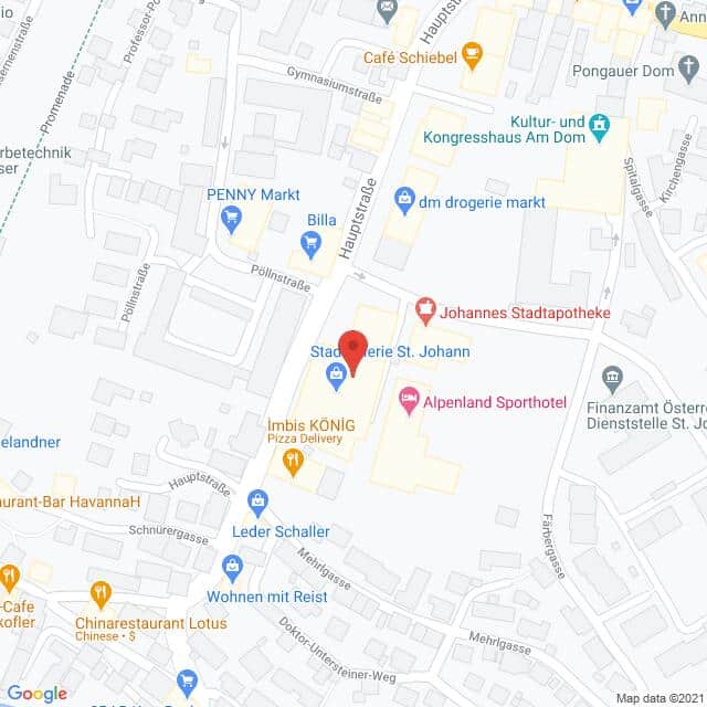 Anfahrtsmappe von Lehrbetrieb Thalia Buch & Medien GmbH nach Thalia Buch & Medien GmbH – Hans Kappacherstraße 1, 5600 Sankt Johann im Pongau – Anfahrtsmappe