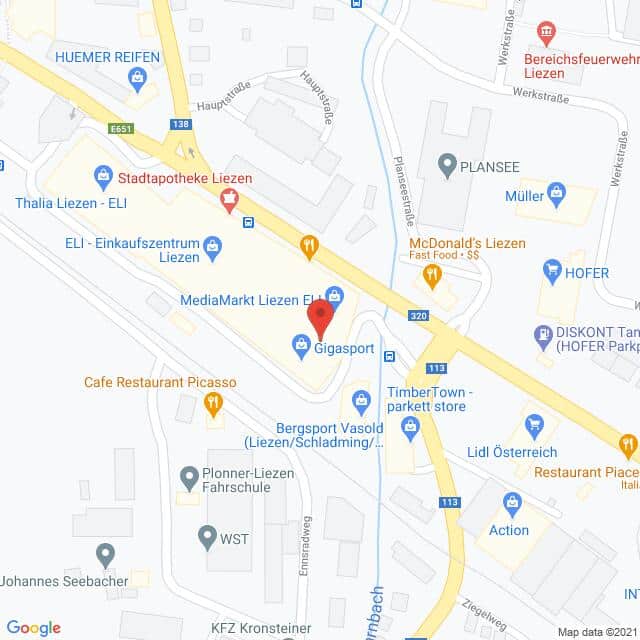 Anfahrtsmappe von Lehrbetrieb Thalia Buch & Medien GmbH nach Thalia Buch & Medien GmbH – Salzburger Straße 1, 8940 Liezen – Anfahrtsmappe