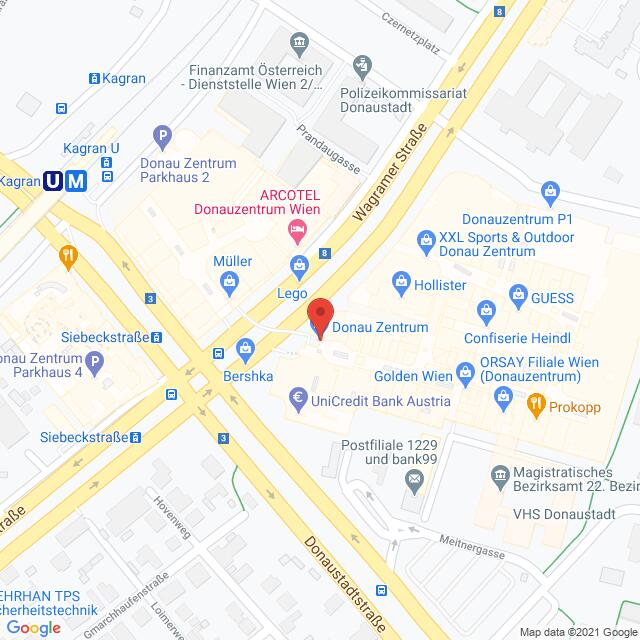 Anfahrtsmappe von Lehrbetrieb Thalia Buch & Medien GmbH nach Thalia Buch & Medien GmbH – Wagramer Straße 94, 1220 Wien – Anfahrtsmappe