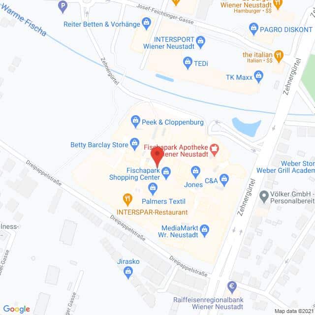 Anfahrtsmappe von Lehrbetrieb Thalia Buch & Medien GmbH nach Thalia Buch & Medien GmbH – Zehnergürtel 12-24, 2700 Wiener Neustadt – Anfahrtsmappe