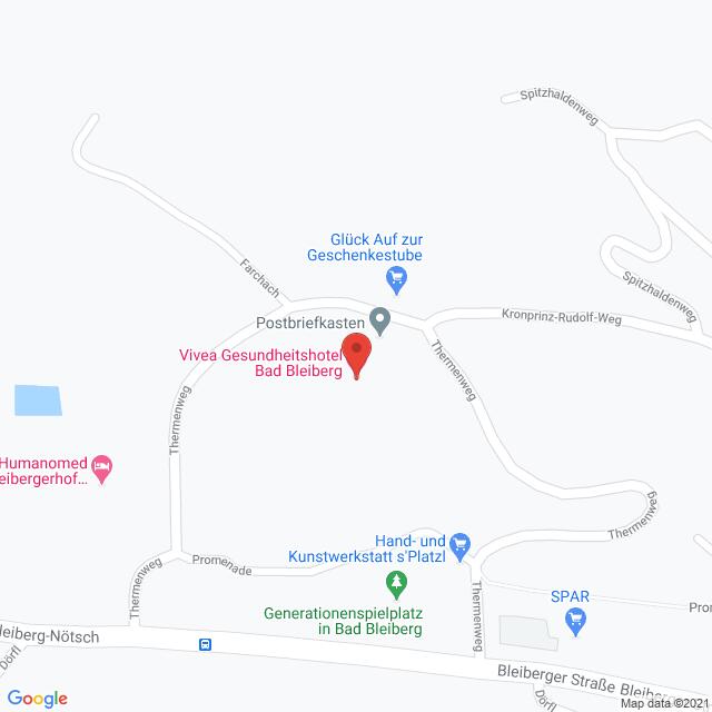 Anfahrtsmappe von Lehrbetrieb Vivea Gesundheitshotels nach Vivea Gesundheitshotels – Thermenweg 7, 9530 Bad Bleiberg – Anfahrtsmappe
