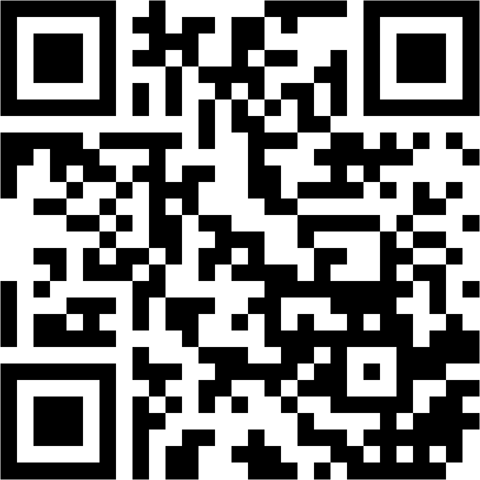 Lehrlingsportal.at Schwarzer und weißer QR-Code auf weißem Hintergrund.