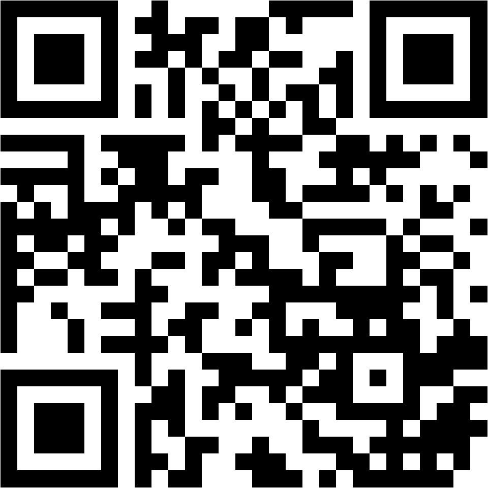 Lehrlingsportal.at Ein schwarzer und weißer QR-Code auf weißem Hintergrund.