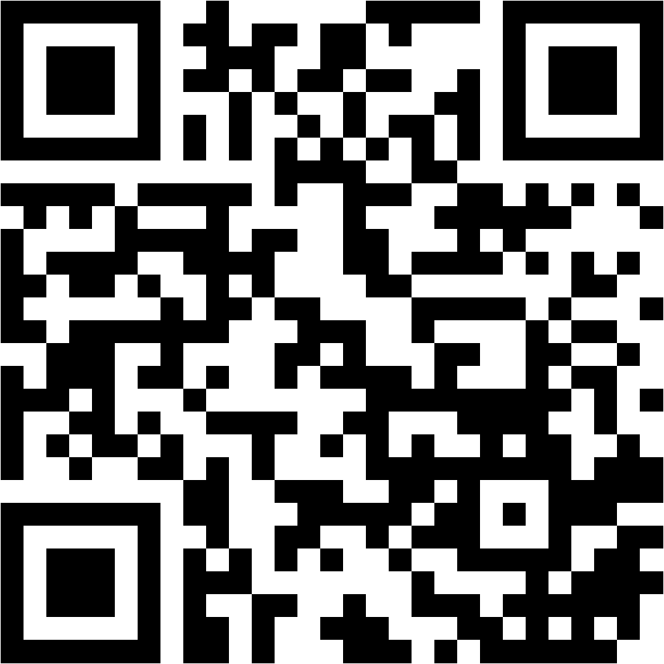 Lehrlingsportal.at Ein schwarzer und weißer QR-Code auf weißem Hintergrund.
