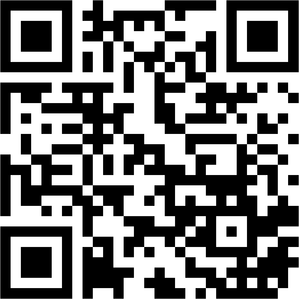 Lehrlingsportal.at Ein schwarzer und weißer QR-Code auf weißem Hintergrund.