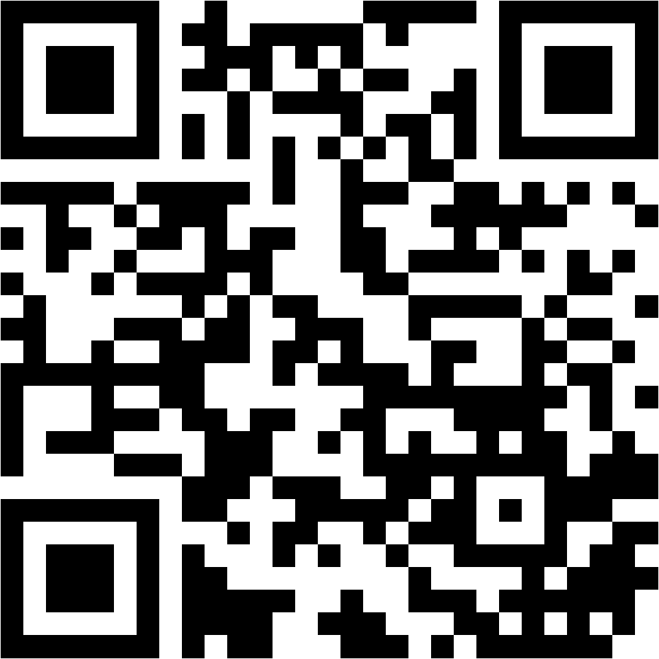 Lehrlingsportal.at Ein schwarzer und weißer QR-Code mit einem quadratischen Standardmuster auf weißem Hintergrund.