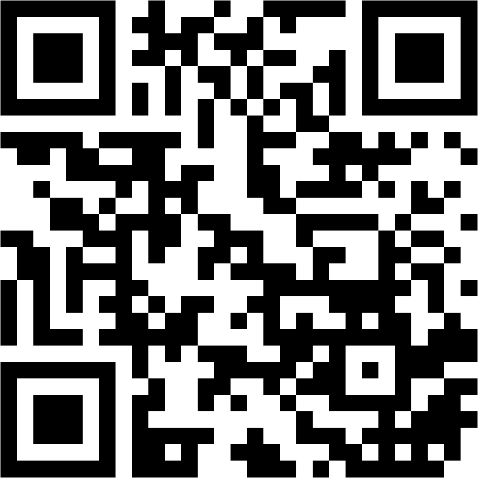 Lehrlingsportal.at Ein schwarzer und weißer QR-Code auf weißem Hintergrund.