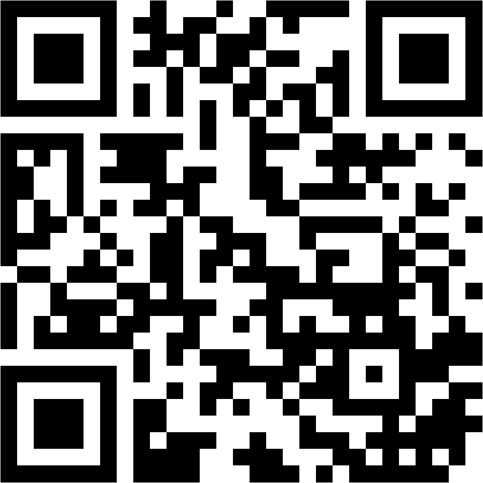 Lehrlingsportal.at Schwarzer und weißer QR-Code auf einem einfarbig weißen Hintergrund.