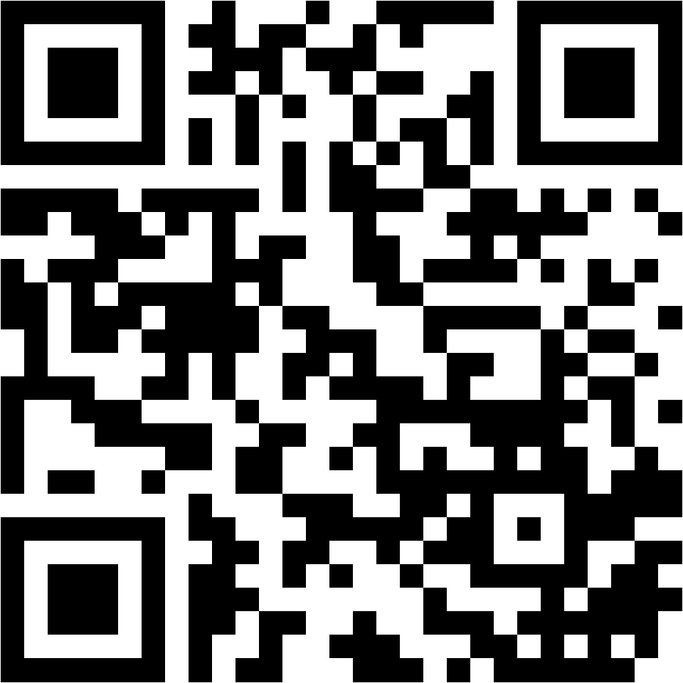 Lehrlingsportal.at Schwarzer und weißer QR-Code auf weißem Hintergrund.
