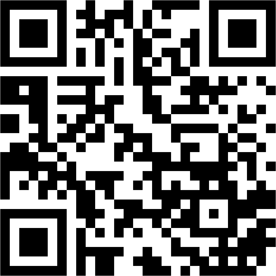 Lehrlingsportal.at QR-Code bestehend aus schwarzen und weißen Quadraten, die in einem Gittermuster auf weißem Hintergrund angeordnet sind.