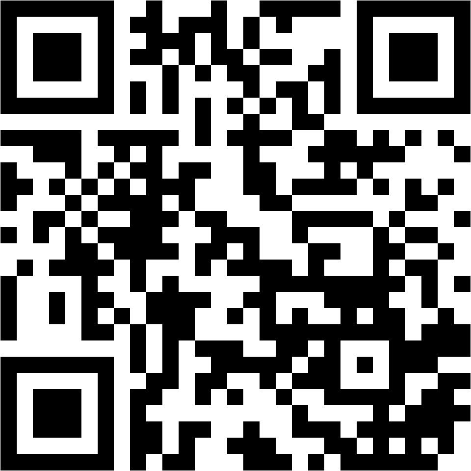 Lehrlingsportal.at Schwarzer und weißer QR-Code auf weißem Hintergrund.