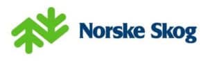 Lehrlingsportal.at Das Logo von Norske Skog zeigt links eine stilisierte grüne Baumgrafik und rechts den Firmennamen in blauer Schrift.