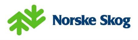 Lehrlingsportal.at Das Logo von Norske Skog zeigt links eine stilisierte grüne Baumgrafik und rechts den Firmennamen in blauer Schrift.