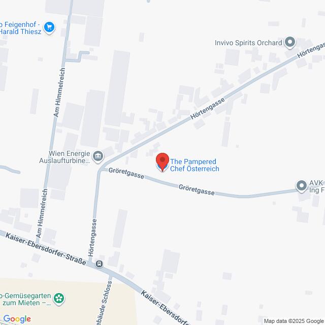 Lehrlingsportal.at Die Karte zeigt die Lage von The Pampered Chef Österreich an der Kreuzung Grötzergasse und Hörtengasse in Wien, Österreich. Nahegelegene Straßen und Wahrzeichen sind eingezeichnet.