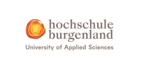 Lehrlingsportal.at Logo der Hochschule Burgenland mit einer kreisförmigen orange-gelben Grafik neben dem Hochschulnamen in grauer Schrift.