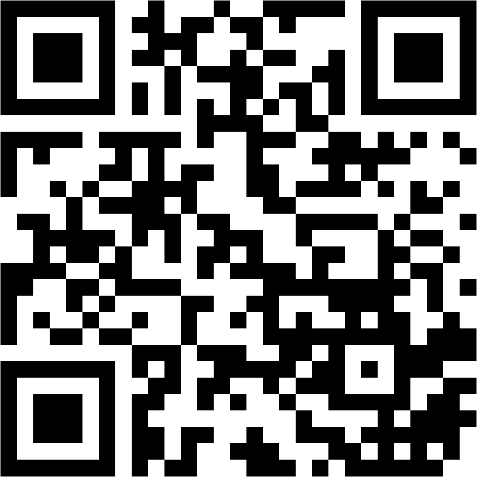 Lehrlingsportal.at Schwarzer und weißer QR-Code, zentriert auf einem weißen Hintergrund. Der Code besteht aus quadratischen Mustern, die zum Scannen und digitalen Abrufen von Informationen gedacht sind.