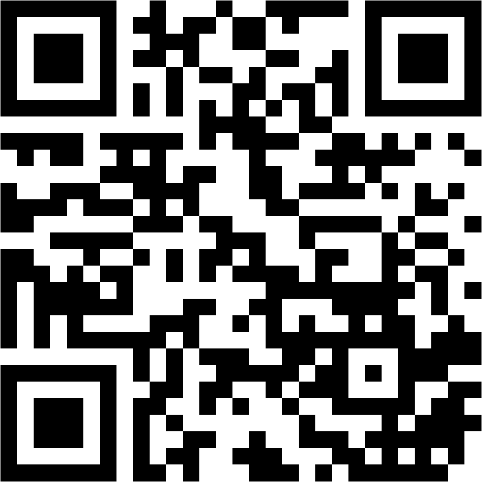 Lehrlingsportal.at Ein schwarzer und weißer QR-Code auf weißem Hintergrund.