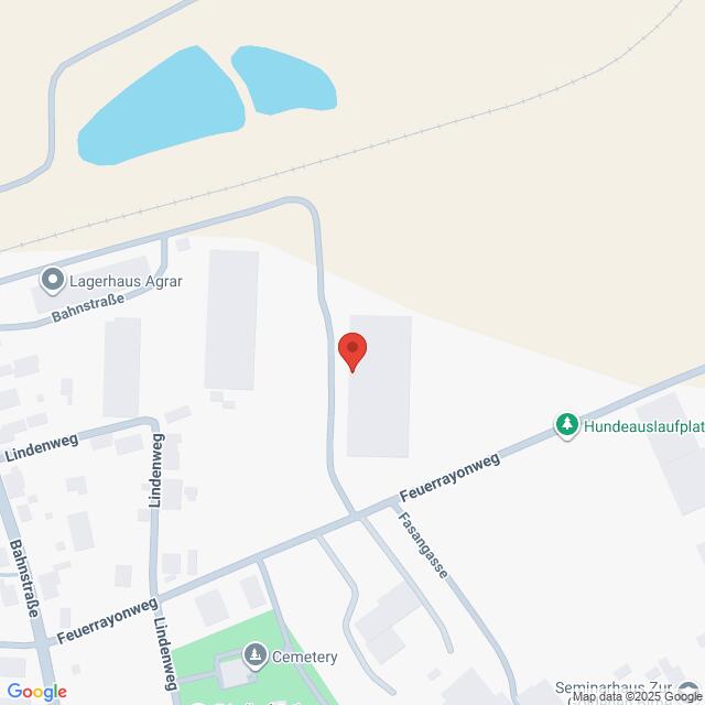 Lehrlingsportal.at Eine Kartenansicht zeigt den Feuerrayonweg an der Kreuzung mit der Franzgasse, in der Nähe eines Friedhofs und des Lagerhauses Agrar, mit einer Stecknadel, die einen bestimmten Ort markiert.