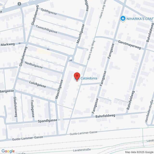 Lehrlingsportal.at Karte mit der Lage von Calzedonia in der Maschlgasse in Wien, Österreich, mit Beschriftung der umliegenden Straßen und Sehenswürdigkeiten.
