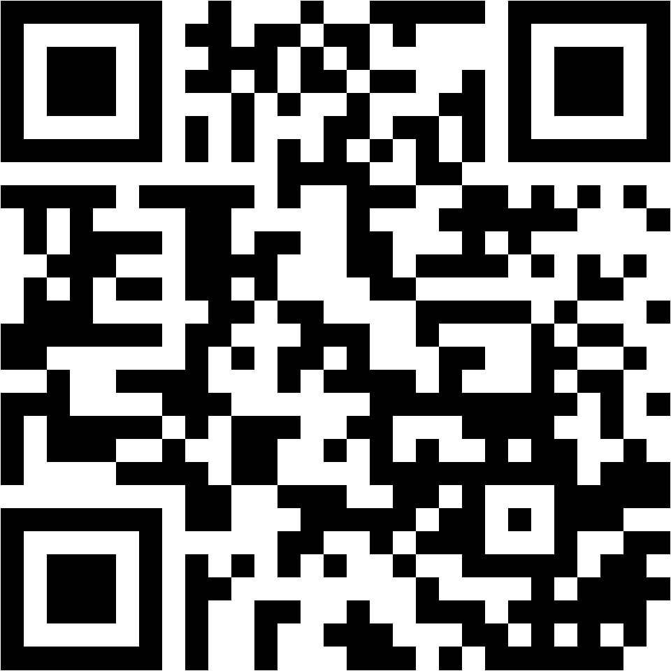 Lehrlingsportal.at Ein schwarzer und weißer QR-Code auf weißem Hintergrund.