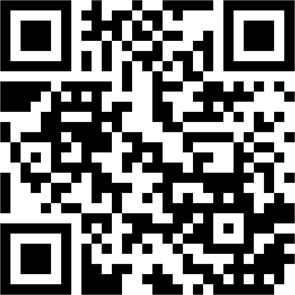 Lehrlingsportal.at Schwarzer und weißer QR-Code auf weißem Hintergrund.