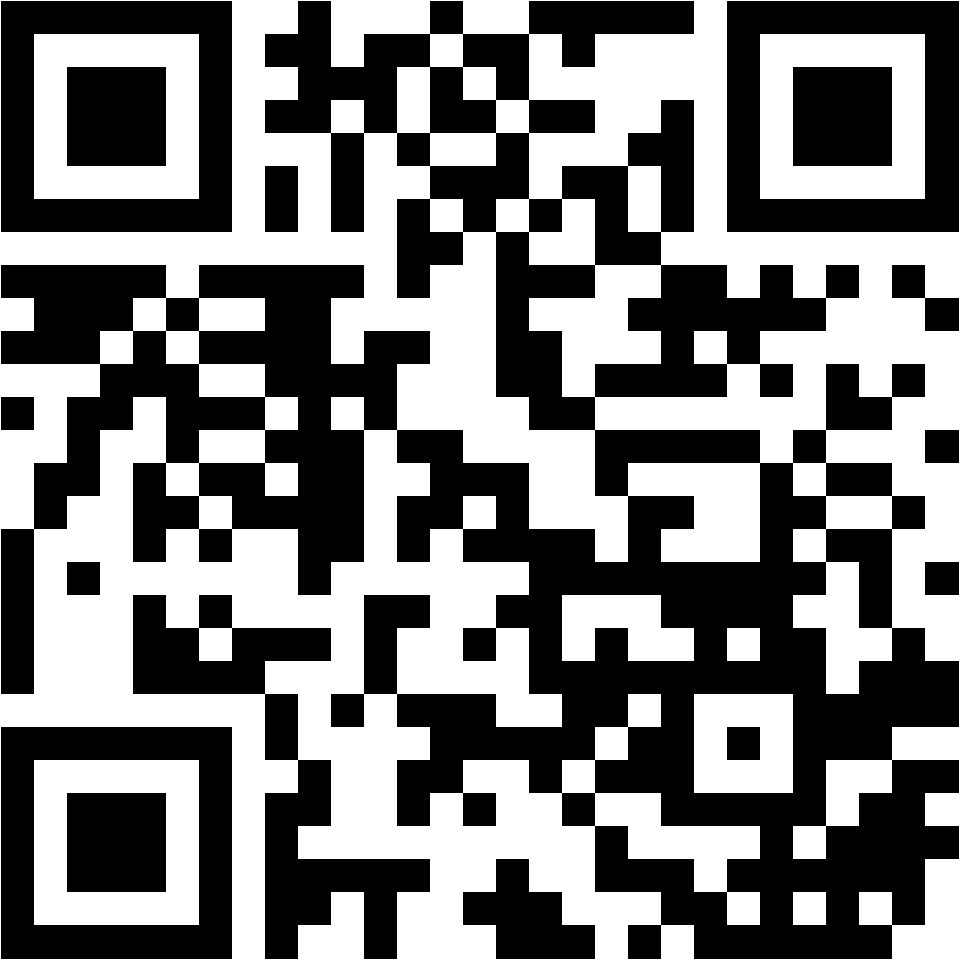 Lehrlingsportal.at Schwarzer und weißer QR-Code auf weißem Hintergrund mit quadratischen Mustern in drei Ecken, der kodierte digitale Informationen enthält.