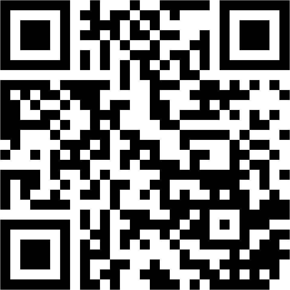 Lehrlingsportal.at Ein schwarzer und weißer QR-Code auf weißem Hintergrund.