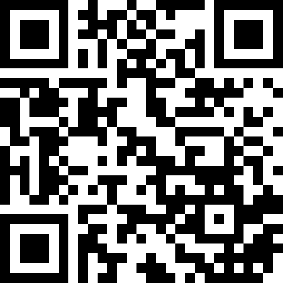 Lehrlingsportal.at Ein schwarz-weißer QR-Code auf einfarbig weißem Hintergrund.