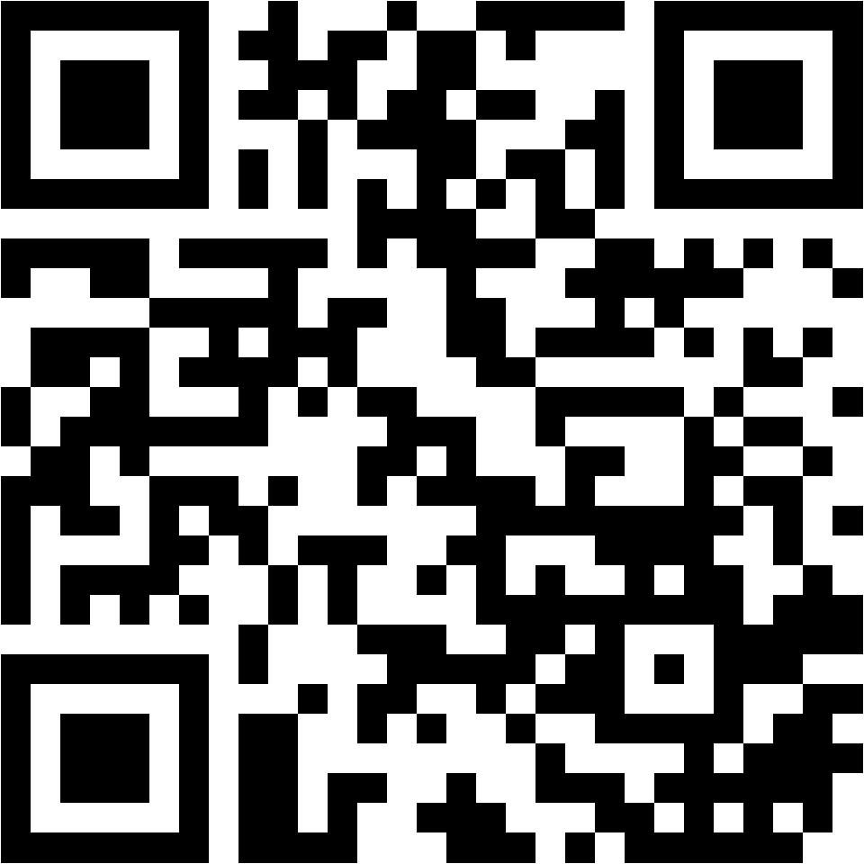 Lehrlingsportal.at Ein schwarzer und weißer QR-Code auf weißem Hintergrund.