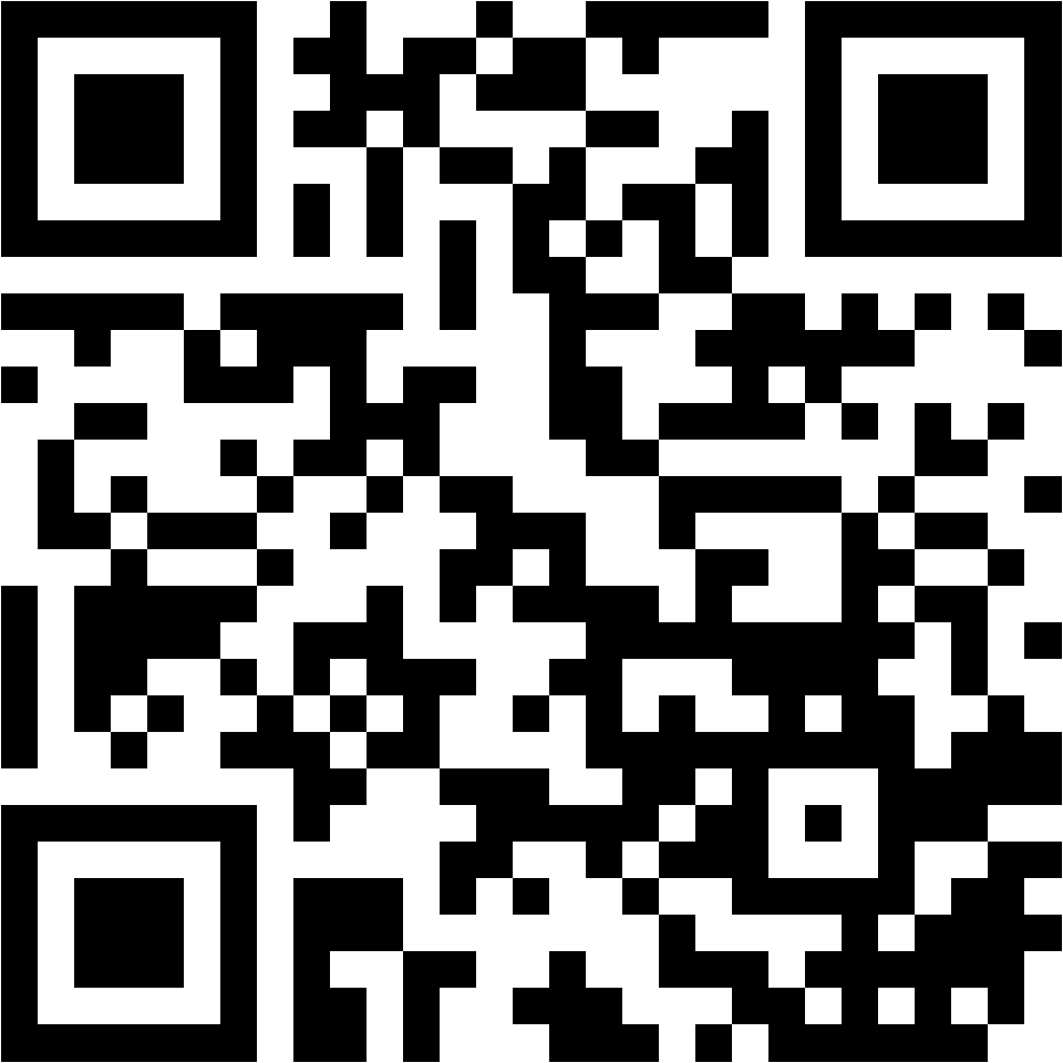 Lehrlingsportal.at Schwarzer und weißer QR-Code auf weißem Hintergrund. Der Code besteht aus quadratischen Mustern und kann mit einem mobilen Gerät gescannt werden, um auf digitale Informationen oder eine Website zuzugreifen.