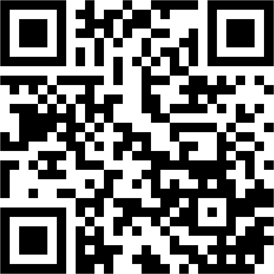 Lehrlingsportal.at Ein schwarz-weißer QR-Code mit verschlüsselten digitalen Informationen auf weißem Hintergrund.