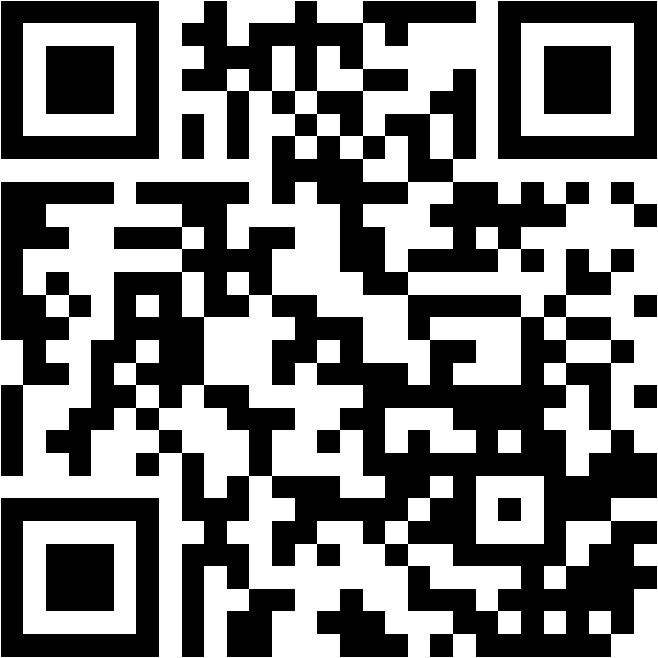 Lehrlingsportal.at Schwarzer und weißer QR-Code auf weißem Hintergrund. Der QR-Code besteht aus einem Muster von quadratischen Pixeln, die in einem Raster angeordnet sind.