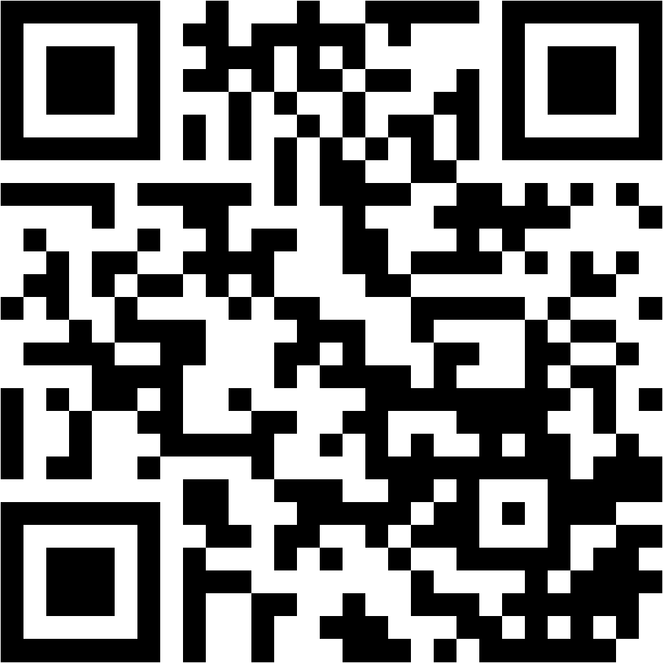 Lehrlingsportal.at Schwarzer und weißer QR-Code auf weißem Hintergrund.